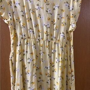Old Navy Floral Print Maxi Dress - Yellow and White